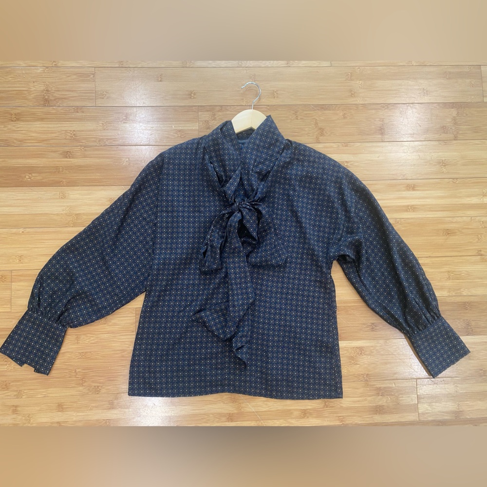 Banana Republic Blue Geometric Blouse
